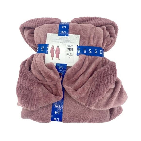 Carole Hochman Women's Pink Plush Wrap Robe / Size Large - Picture 2 of 5